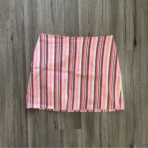 Y2K Pink Striped Mini Skirt